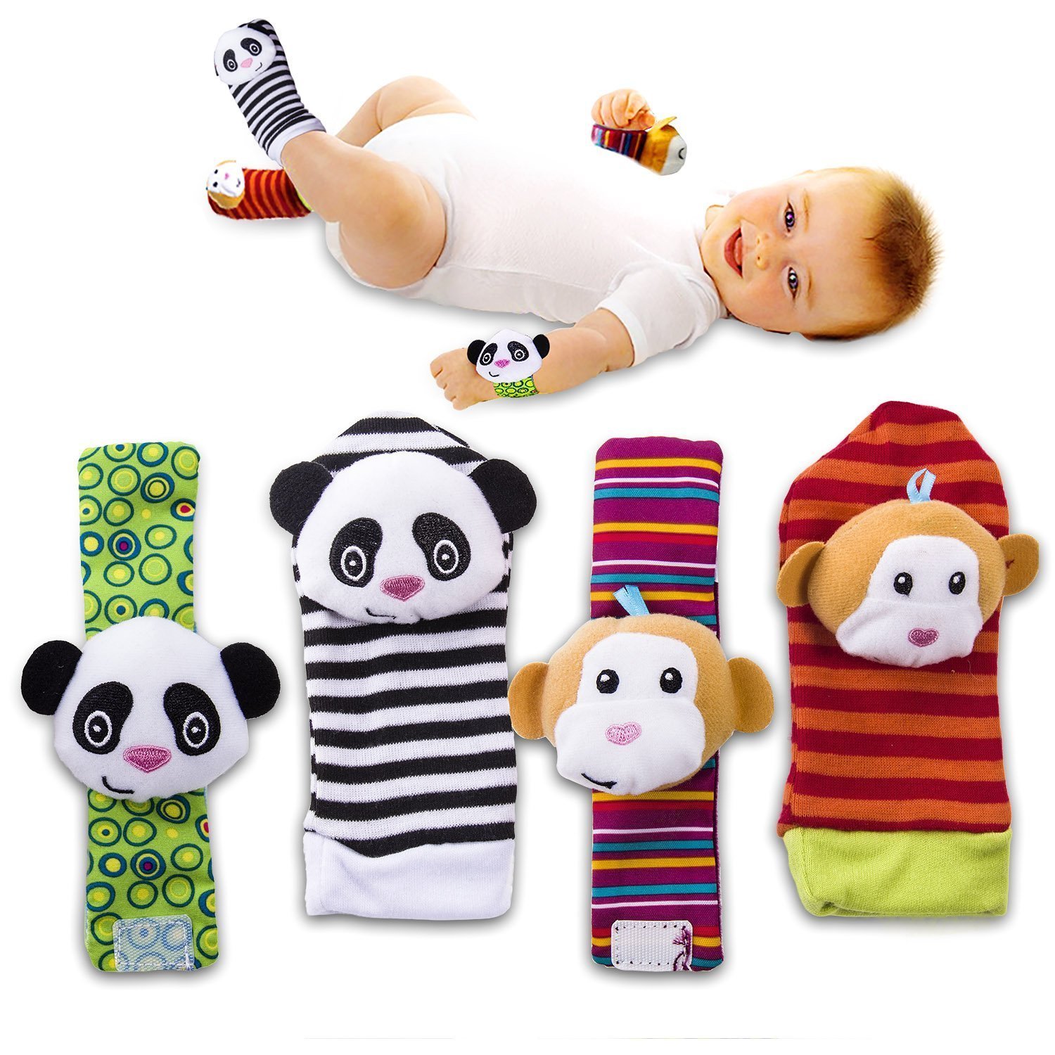 Baby Wrist Rattles-Foot Finder